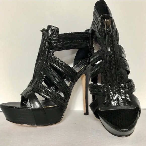 bebe black genuine leather Stilettos - Picture 2 of 7